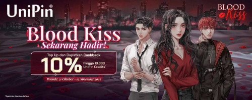Blood Kiss kini Hadir di UniPin! Segera Top Up dan Dapatkan Cashback hingga 10.000 UniPin Credits!